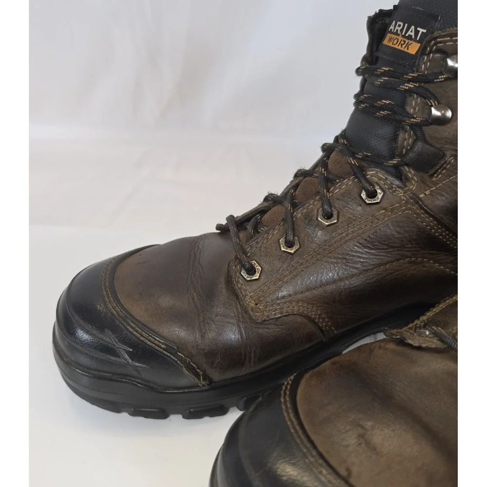 Ariat Treadfast Waterproof Steel Toe Work Boots, Men's Size 11D Freshly Shined